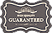 Vintage "Satisfaction Guaranteed" label with ornate design.