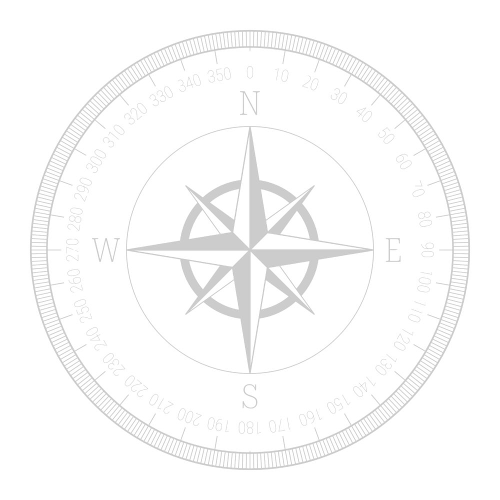 A detailed compass rose with cardinal and intercardinal directions.